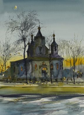 Пленэрный этюд "Свято-Симеоновский собор 2022" (Ольга Данилюк)