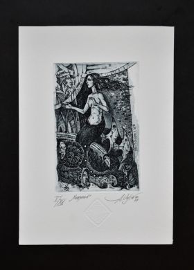Экслибрис "Mermaid" (ex libris, Александр Улыбин)