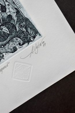 Экслибрис "Mermaid" (ex libris, Александр Улыбин)