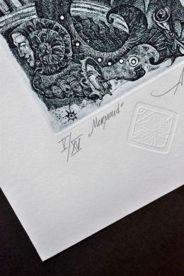 Экслибрис "Mermaid" (ex libris, Александр Улыбин)