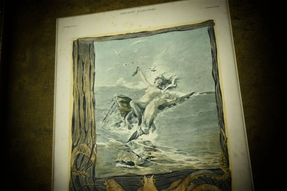 Карлос Грете. Аллегория "Шторм". Литография. Мартин Герлах. Вена. 1900 г.
