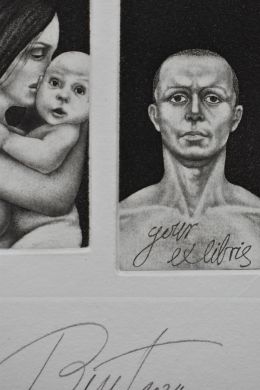 Экслибрис "Тревога" (ex libris, Геннадий Вяль)