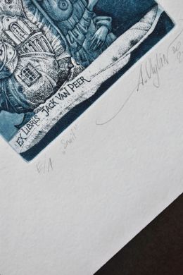 Экслибрис "Snail" (ex libris, Александр Улыбин)