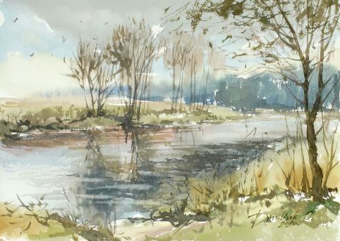 Пленэрный этюд "Весенний этюд 2020" (Ольга Данилюк)