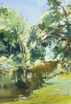 Пленэрный этюд "Этюд в крепости 2023" (Ольга Данилюк)