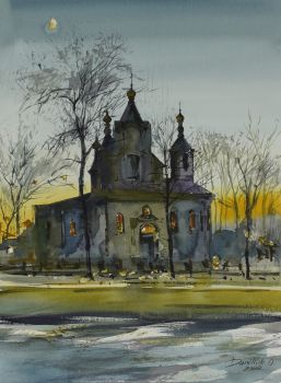 Пленэрный этюд "Свято-Симеоновский собор 2022" (Ольга Данилюк)