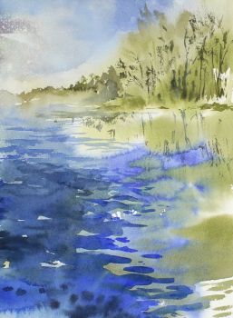 Пленэрный этюд "Весенние воды 2022" (Ольга Данилюк)