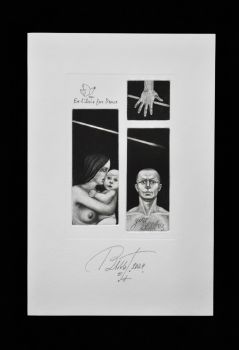 Экслибрис "Тревога" (ex libris, Геннадий Вяль)