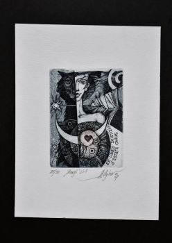 Экслибрис "Mowgli" (ex libris, Александр Улыбин)