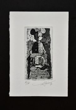 Экслибрис "Biblioteca Bodio Lomnago" (ex libris, Александр Улыбин)