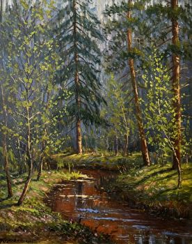 Лесная речка, весна (Иван Короленко)