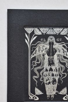 Экслибрис "Потерянный ангел" (ex libris, Геннадий Вяль)