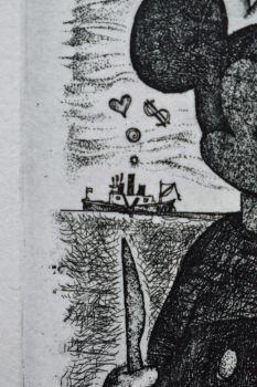 Экслибрис "Biblioteca Bodio Lomnago" (ex libris, Александр Улыбин)