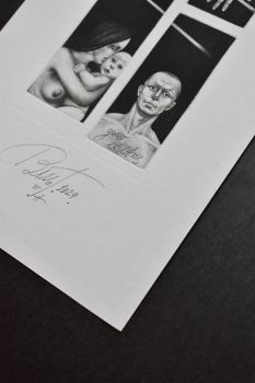 Экслибрис "Тревога" (ex libris, Геннадий Вяль)