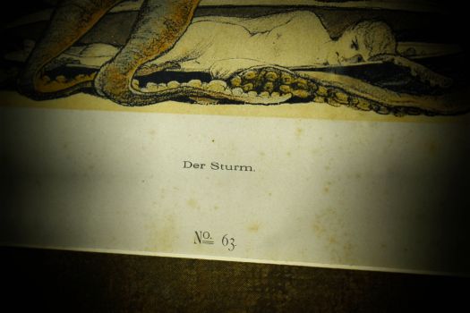 Карлос Грете. Аллегория "Шторм". Литография. Мартин Герлах. Вена. 1900 г.