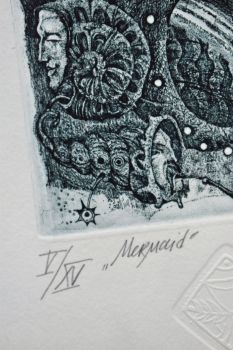 Экслибрис "Mermaid" (ex libris, Александр Улыбин)