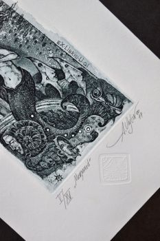 Экслибрис "Mermaid" (ex libris, Александр Улыбин)